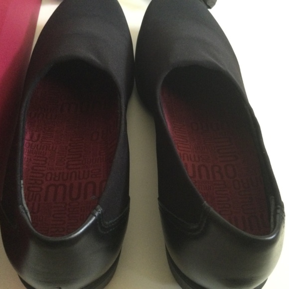 Munro Traveler Size 8W Black Stretch Comfort Shoes #741687 USA - Picture 12 of 16